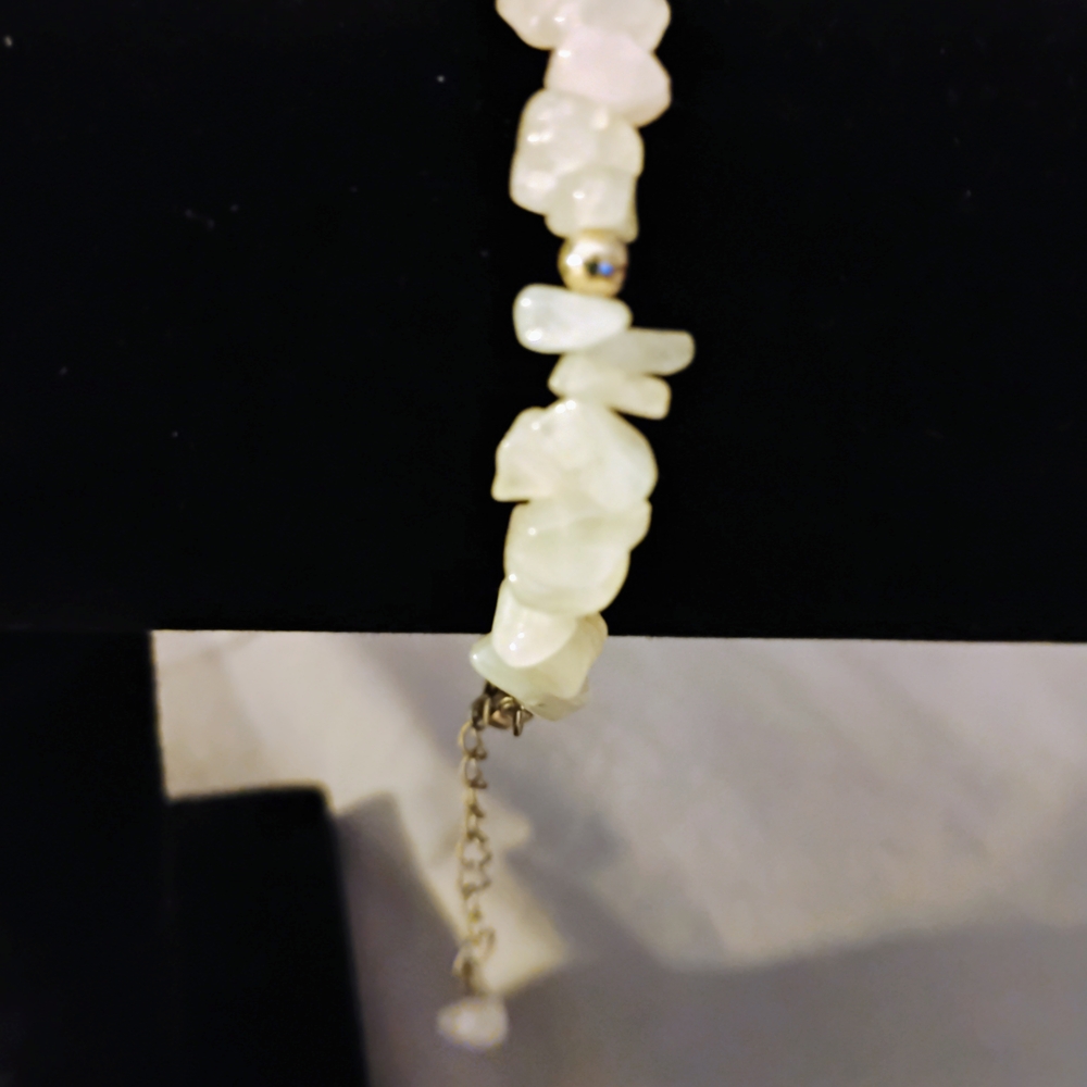 Rose Quartz Chip Beaded Bracelet